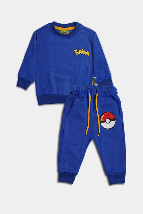 Printed Pikachu Tracksuit - Blue
