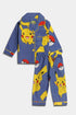 Printed Pikachu Nightsuit - Blue