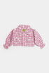 Printed Checkers Frock Set - Pink