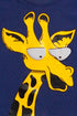 Printed Giraffe Tee - Blue