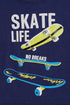 Printed Skate life Tee - Blue