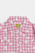 Printed Checkers Frock Set - Pink