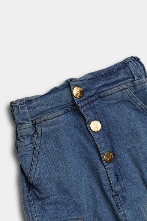 Blue Big Pocket Denim Jeans
