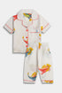 Printed Dragon Nightsuit - White