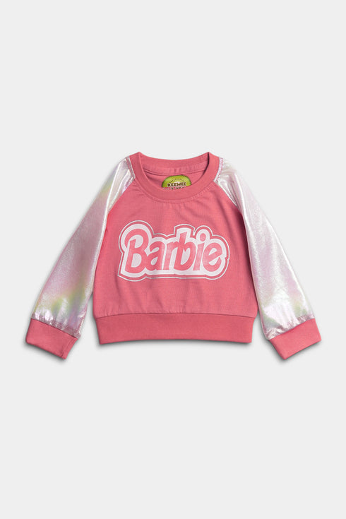 Printed Barbie Set - Baby Pink
