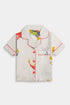 Printed Dragon Nightsuit - White