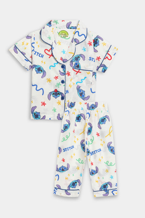 Printed Stitch Party - White