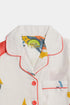 Printed Dragon Nightsuit - White