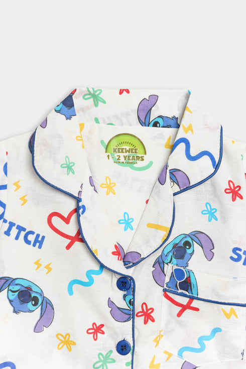 Printed Stitch Party - White