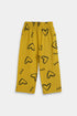 Printed Hearts Nightsuit - Yellow