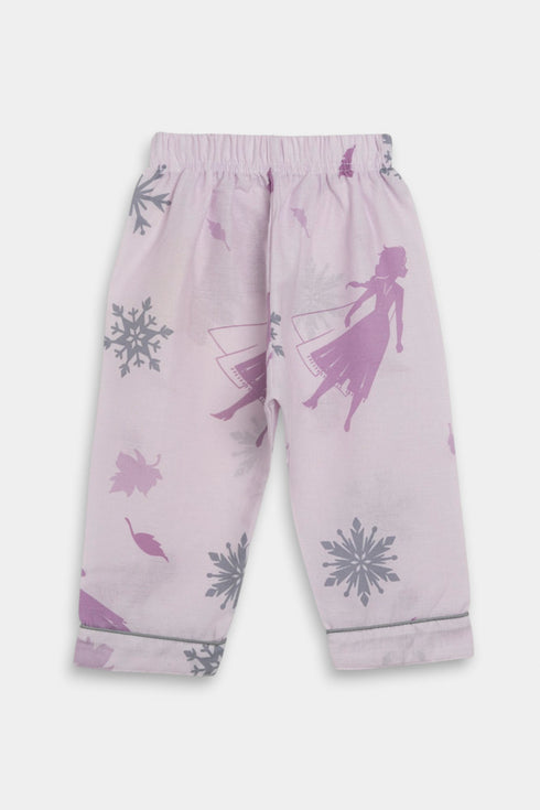 Printed Elsa Nightsuit - Pink