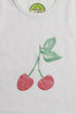 Printed Cherry Romper Set - White