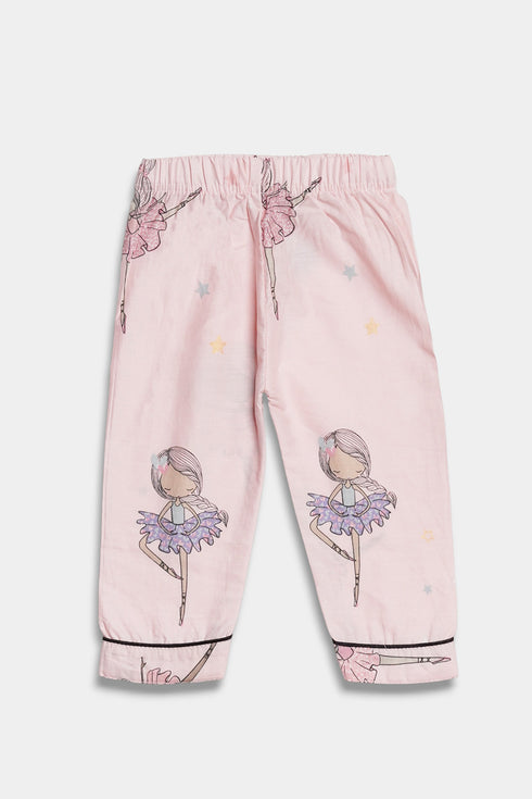 Printed Doll Nightsuit - Pink