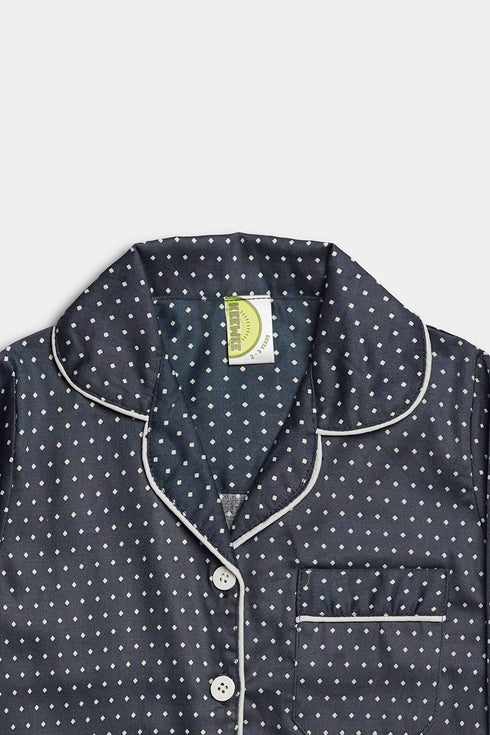 Polka Nightsuit - Blue