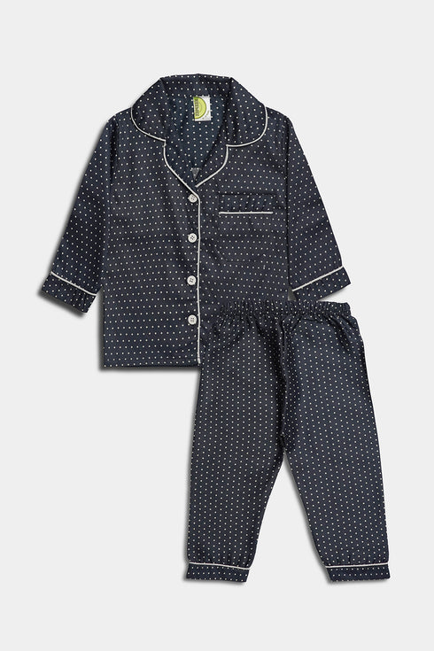 Polka Nightsuit - Blue