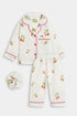 Printed Strawberry Nightsuit - White