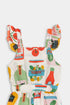 Printed Tomato Jumpsuit - White