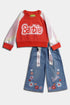 Printed Barbie Set - Red