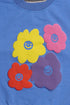 Bubble Printed Flower Sweatshirt - Blue
