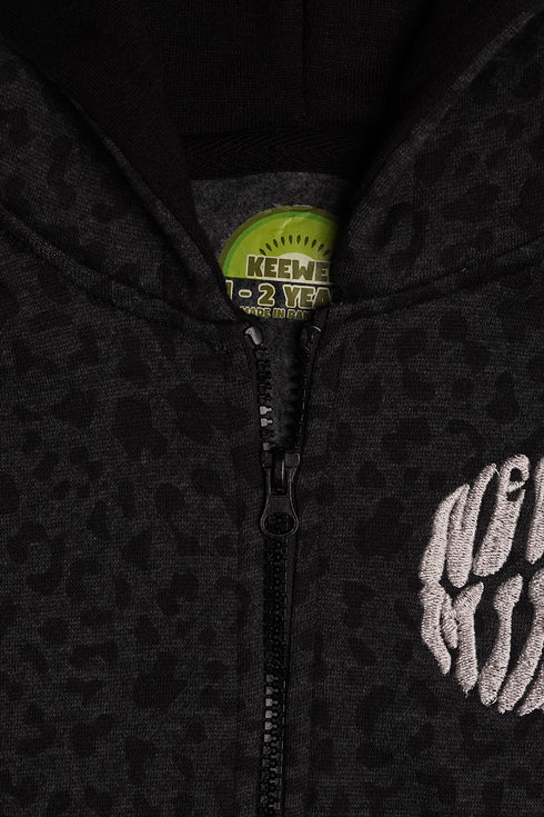 Embroidered Never Mind Jumpsuit - Black