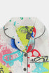 Printed Graffiti Nightsuit - White