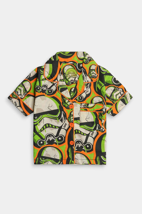 Printed Trooper Nightsuit - Green