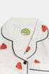 Printed Bug Nightsuit - White