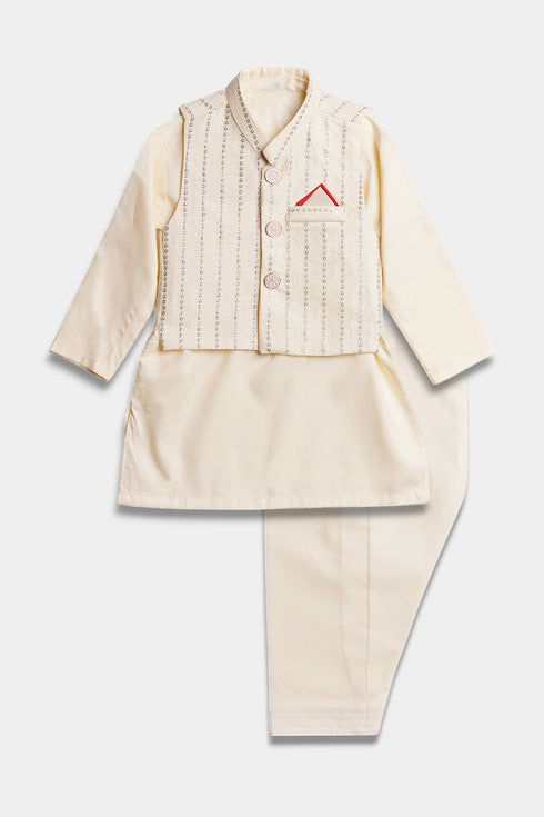 Embroidered Sequins Shalwaar kameez - Cream