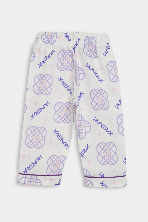 Printed Huntrix Nightsuit - White