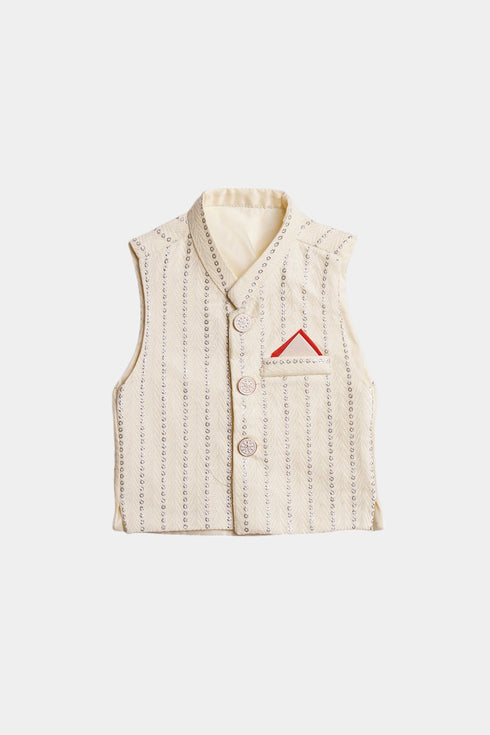 Embroidered Sequins Shalwaar kameez - Cream