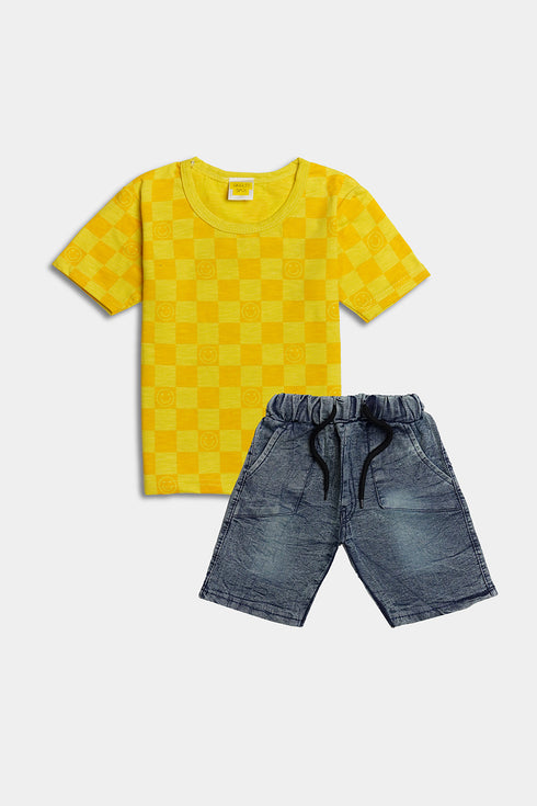 Printed Smiles Set - Yellow