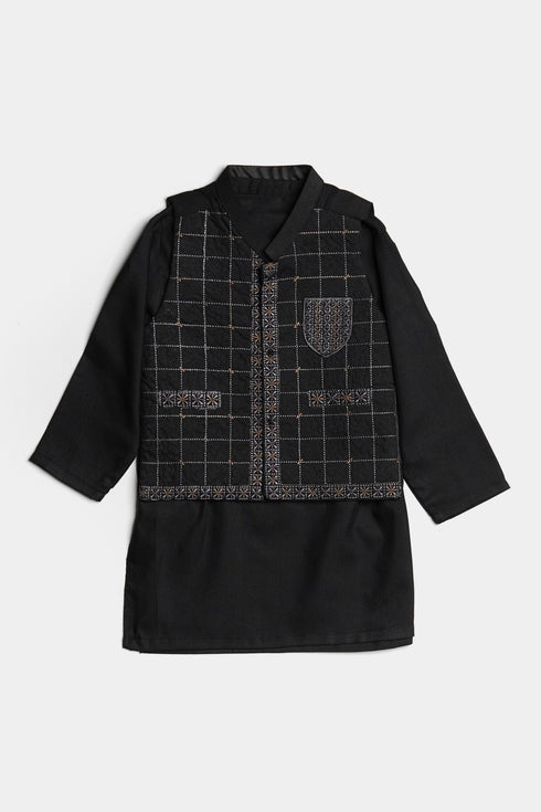 Embroidered Shalwaar kameez - Black