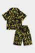 Printed Batman Co ord Set - Black
