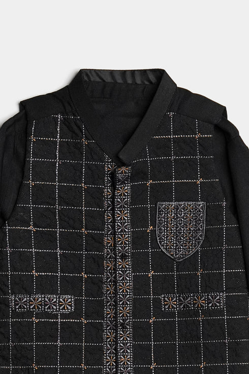 Embroidered Shalwaar kameez - Black