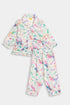 Printed Mermaid Nightsuit - White