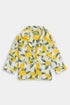 Printed Lemon Nightsuit - White