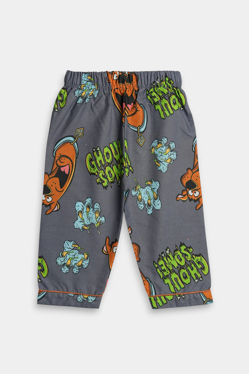 Printed Scooby Nightsuit - Grey