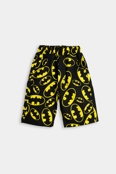 Printed Batman Co ord Set - Black