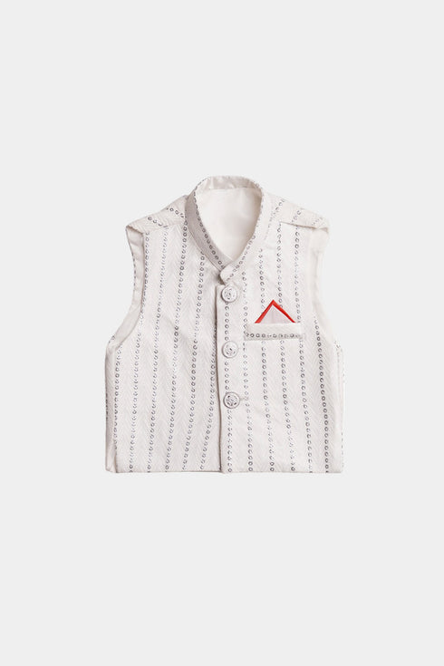 Embroidered Sequins Shalwaar kameez - White