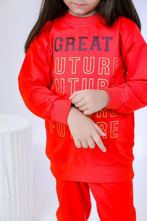 Printed Future Tracksuit - Red