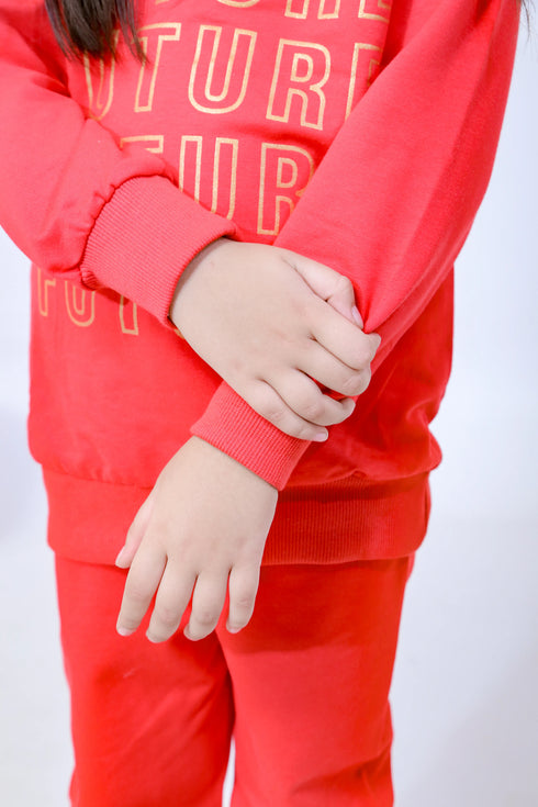 Printed Future Tracksuit - Red
