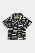Printed Spaceships Co ord Set - Black