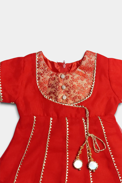 Embellished Chiffon 2 Piece - Red