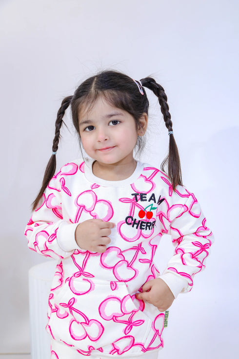 Printed Cherry Tracksuit - White