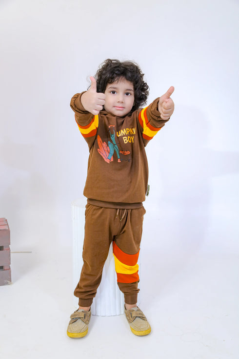 Pumpkin Boy Tracksuit - Brown