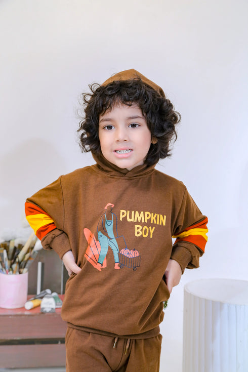 Pumpkin Boy Tracksuit - Brown