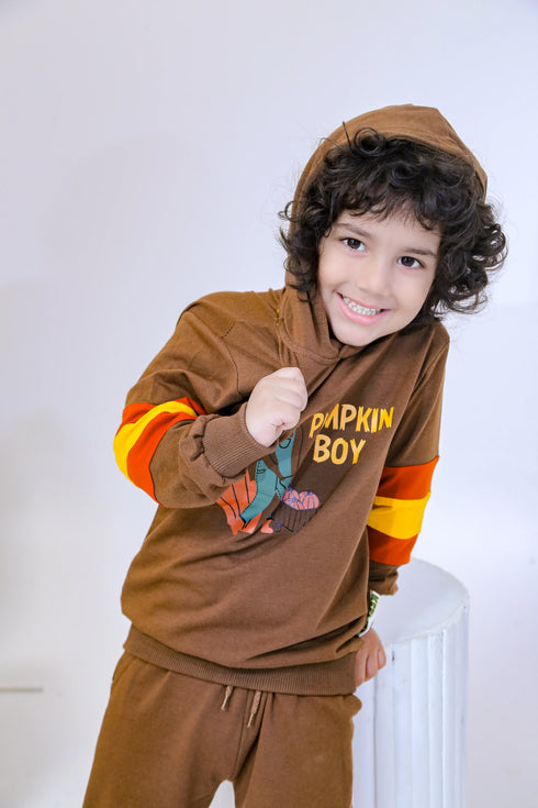 Pumpkin Boy Tracksuit - Brown