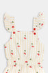 Printed Cherry Jumpsuit - White