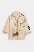 Printed Letters Nightsuit - Brown