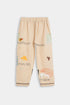 Printed Letters Nightsuit - Brown
